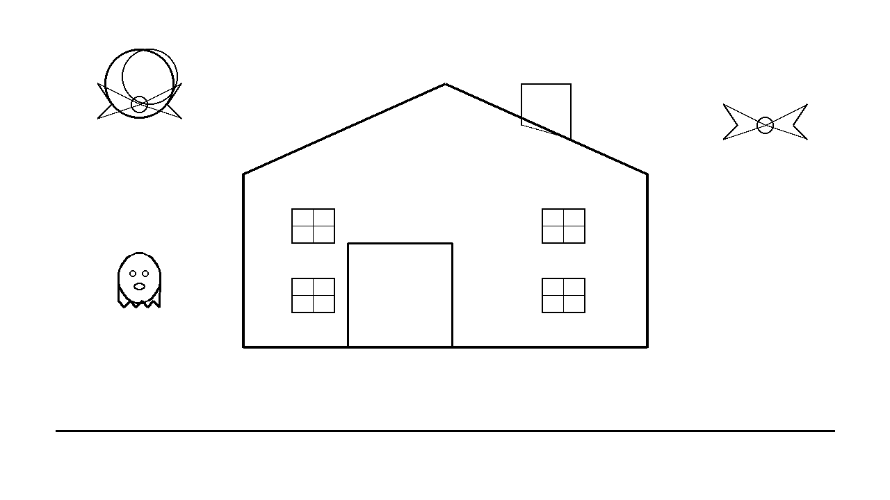 Haunted House Night Coloring Page