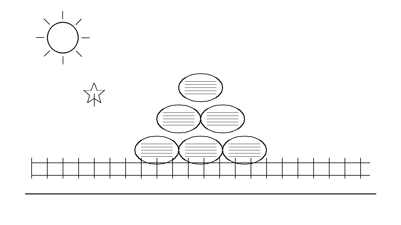 Hay Bale Stack Coloring Page