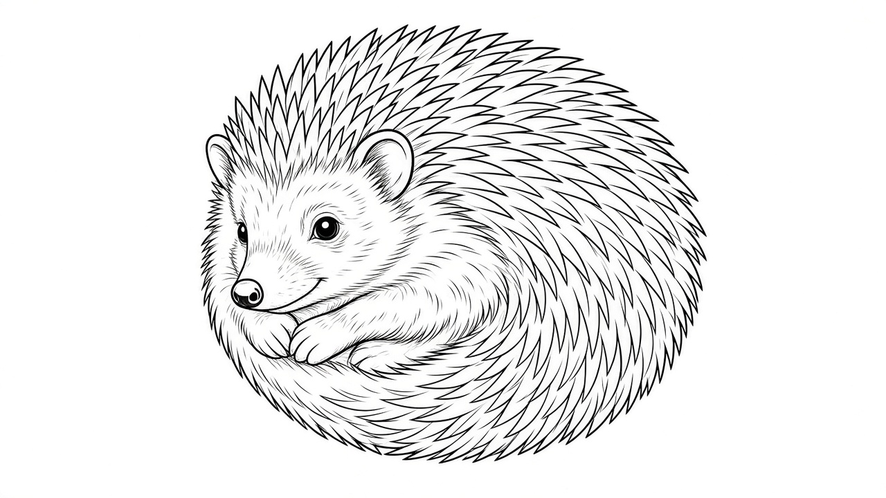 Hedgehog Coloring Page