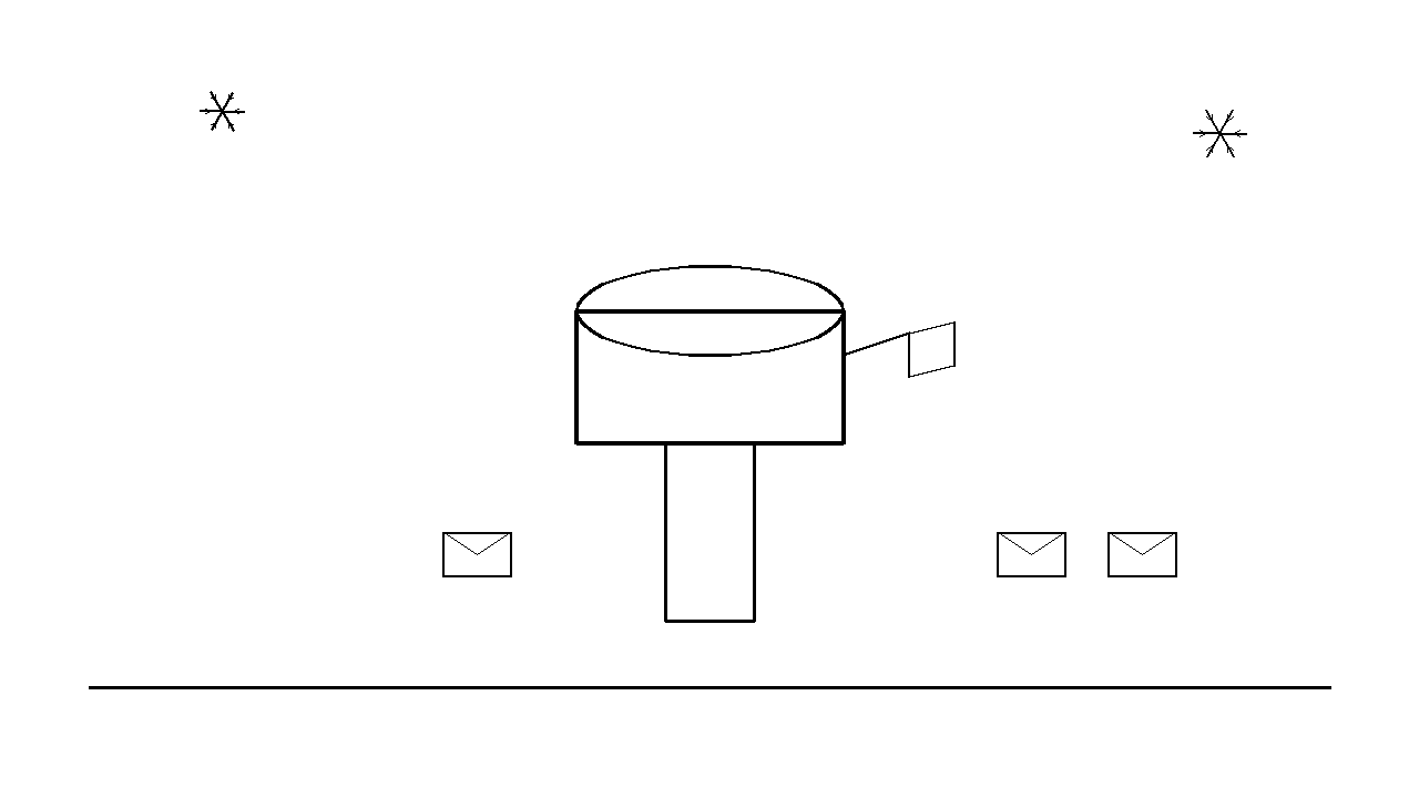 Holiday Mailbox Letters Coloring Page