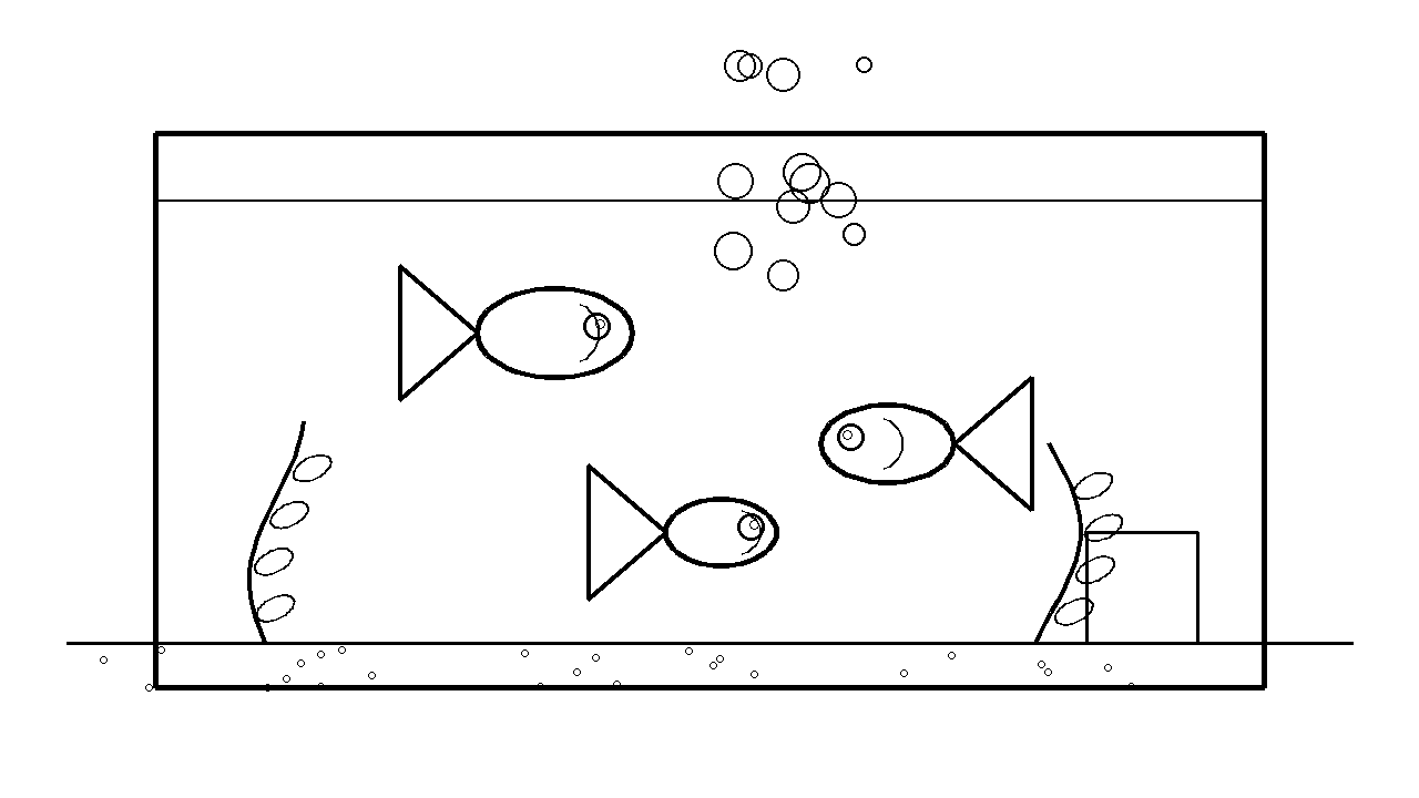 Home Aquarium Scene Coloring Page