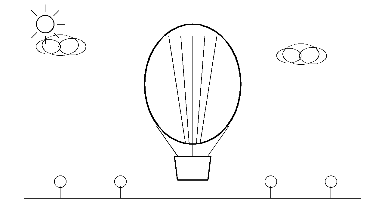Hot Air Balloon Coloring Page