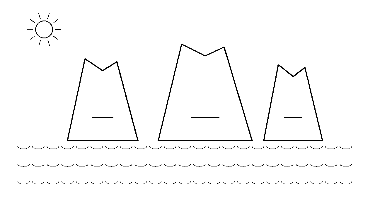 Iceberg Ocean Scene Coloring Page