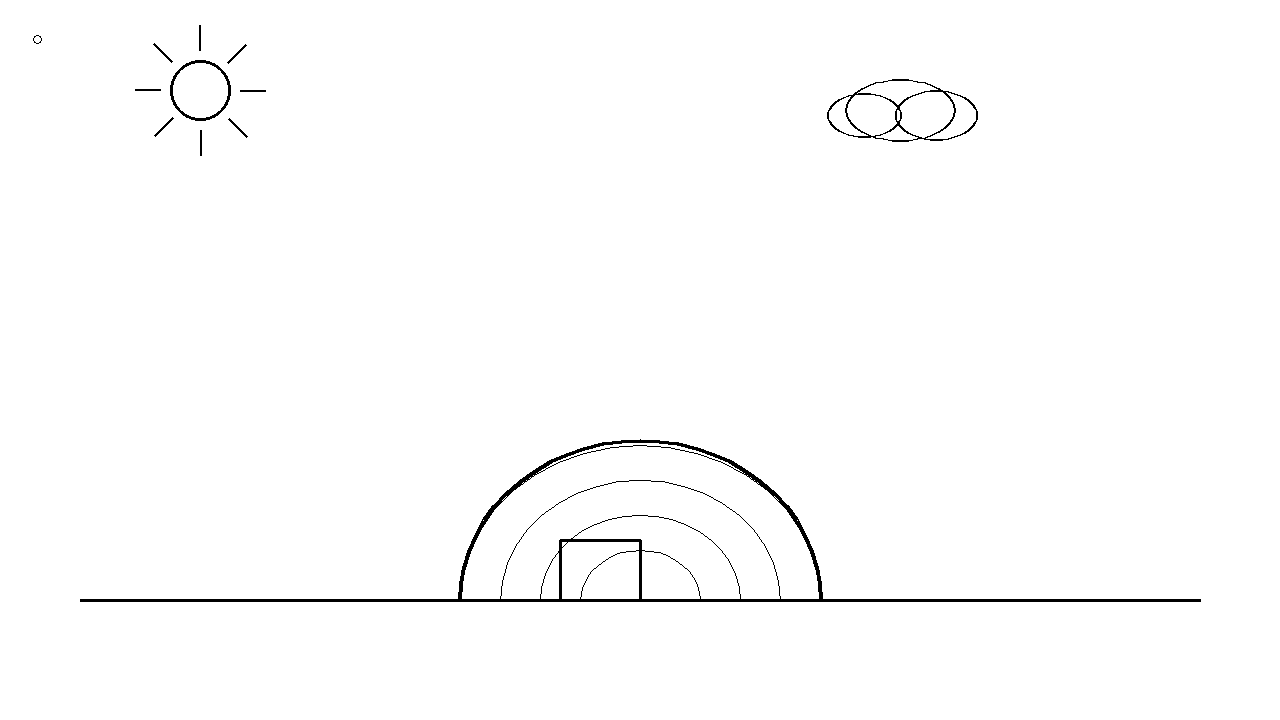 Igloo Village Row Coloring Page