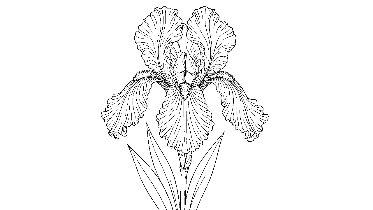 Iris Tall Flower