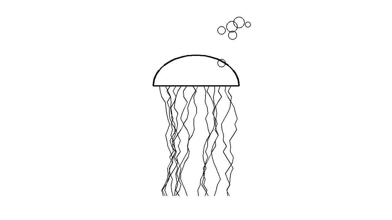 Jellyfish Floating Coloring Page