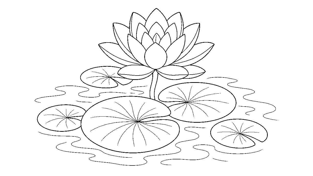 Lotus On Pond