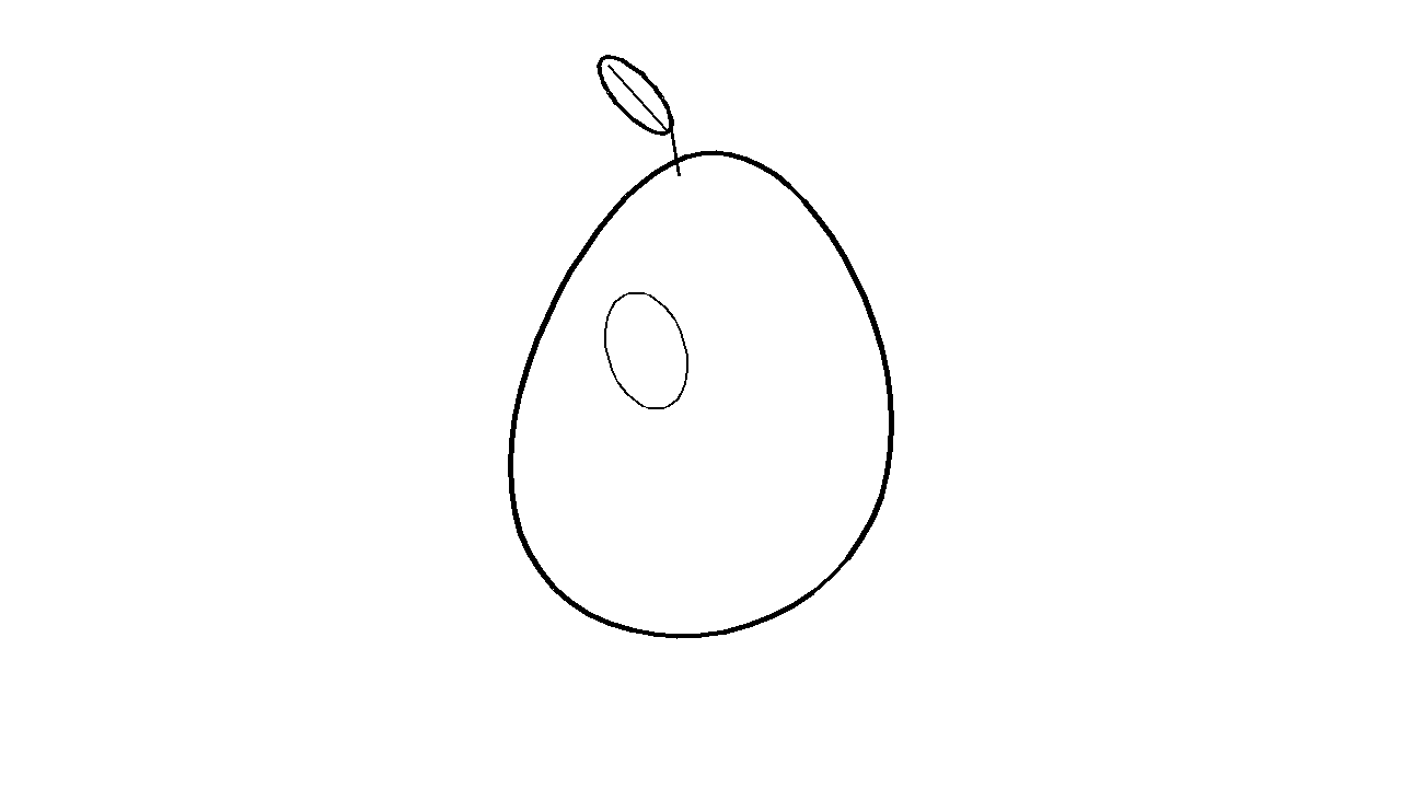 Mango Fruit Shape Coloring Page
