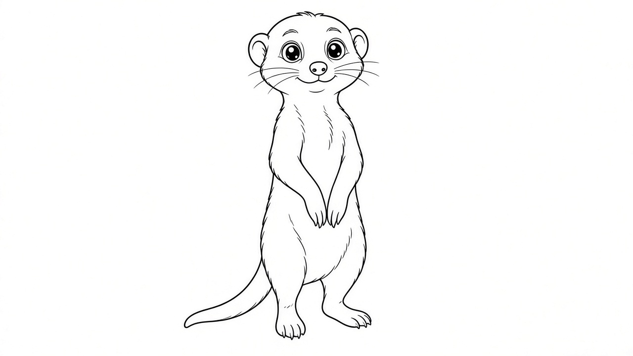 Meerkat Lookout Coloring Page