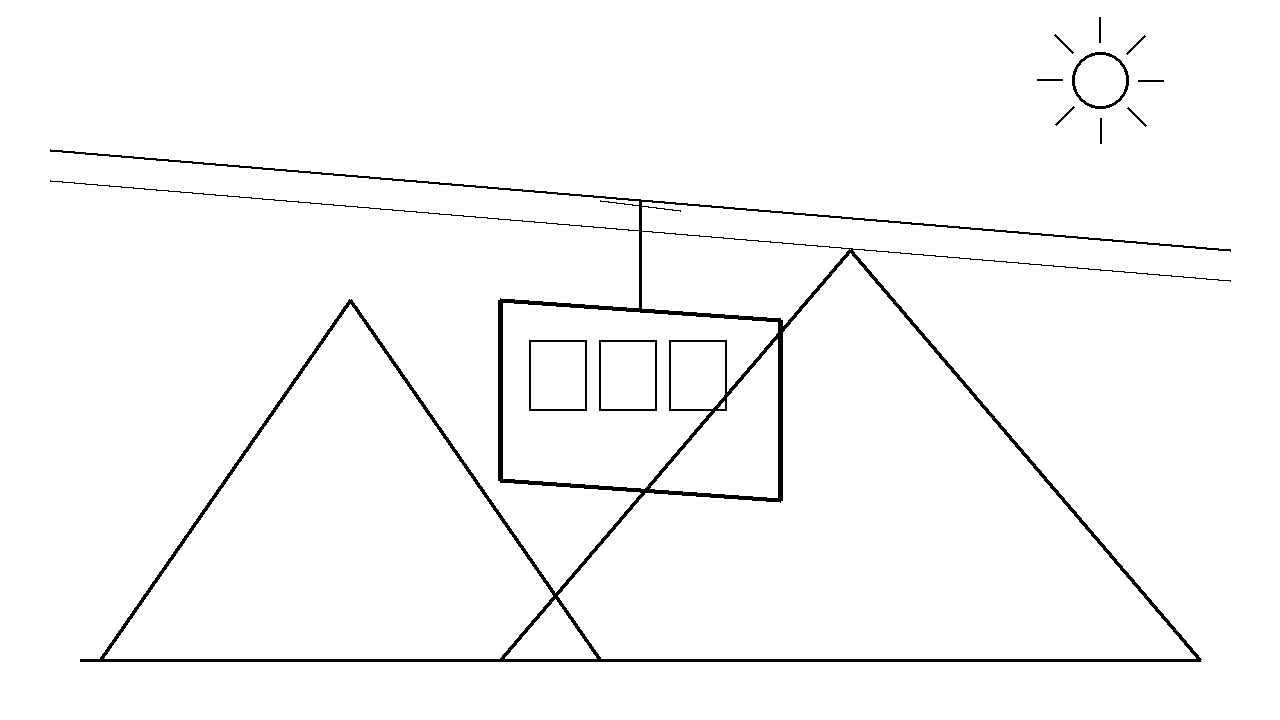 Mountain Cable Car Coloring Page