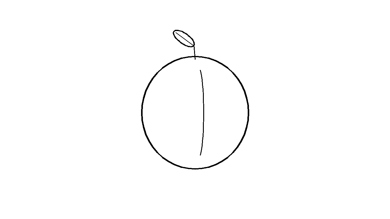Nectarine Fruit Coloring Page