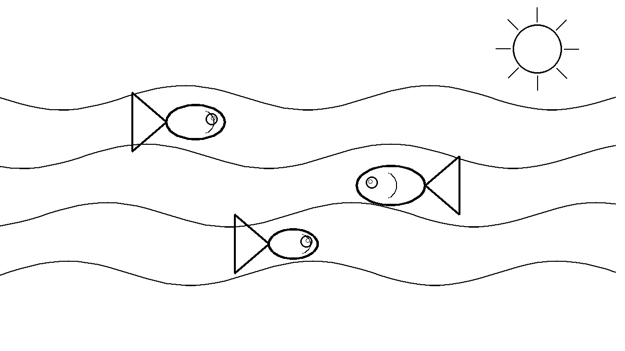 Ocean Waves Fish Coloring Page