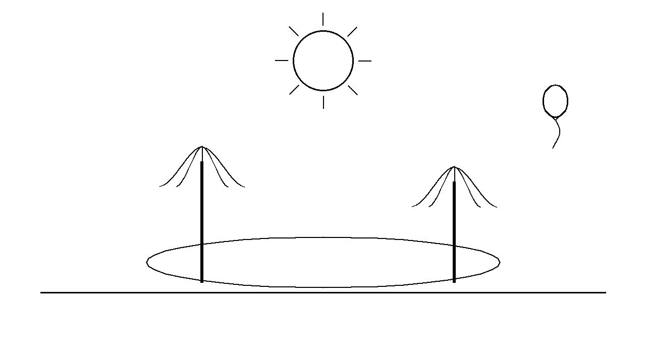 Palm Tree Beach Coloring Page