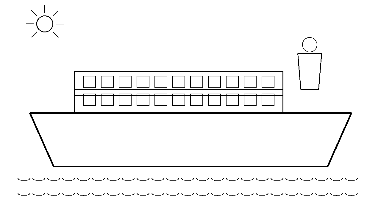 Passenger Ferry Boat Coloring Page