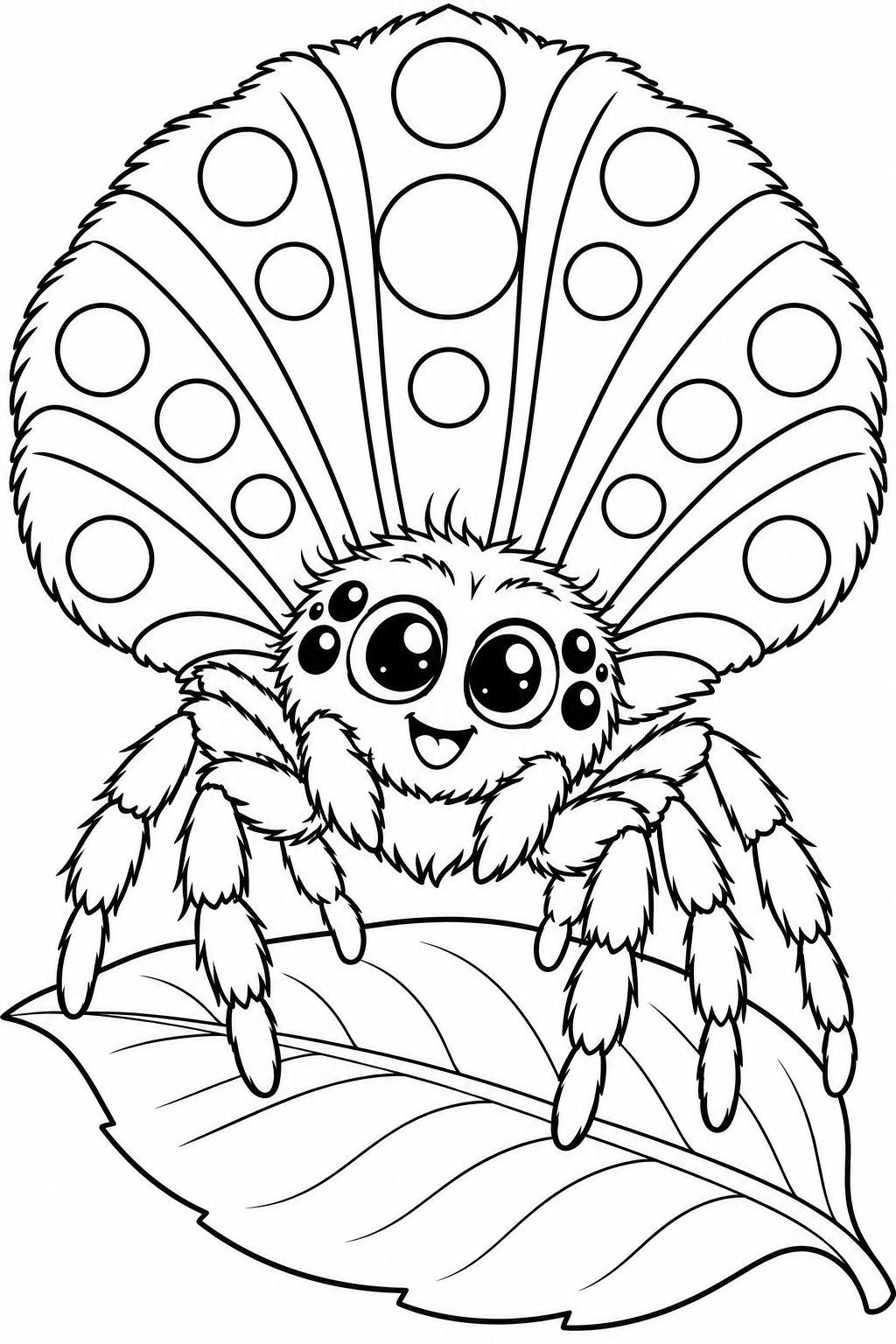 Peacock Spider Coloring Page