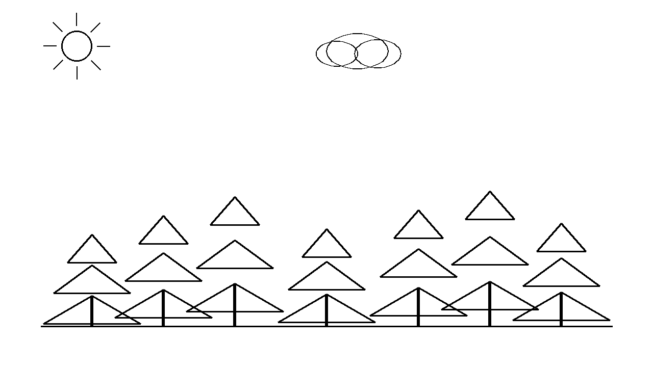 Pine Forest Grove Coloring Page