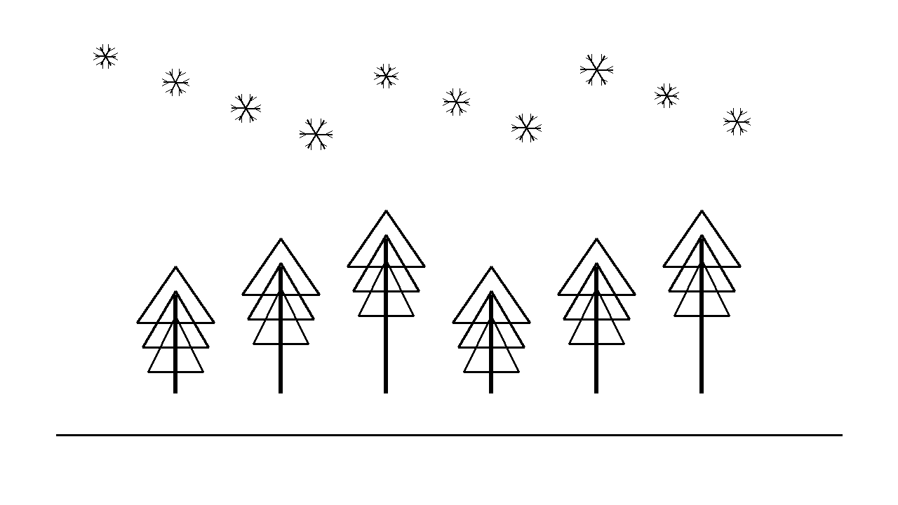 Pine Forest Snow Coloring Page