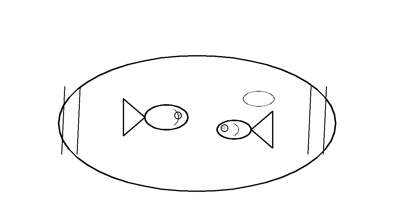 Pond Fish Reeds Coloring Page