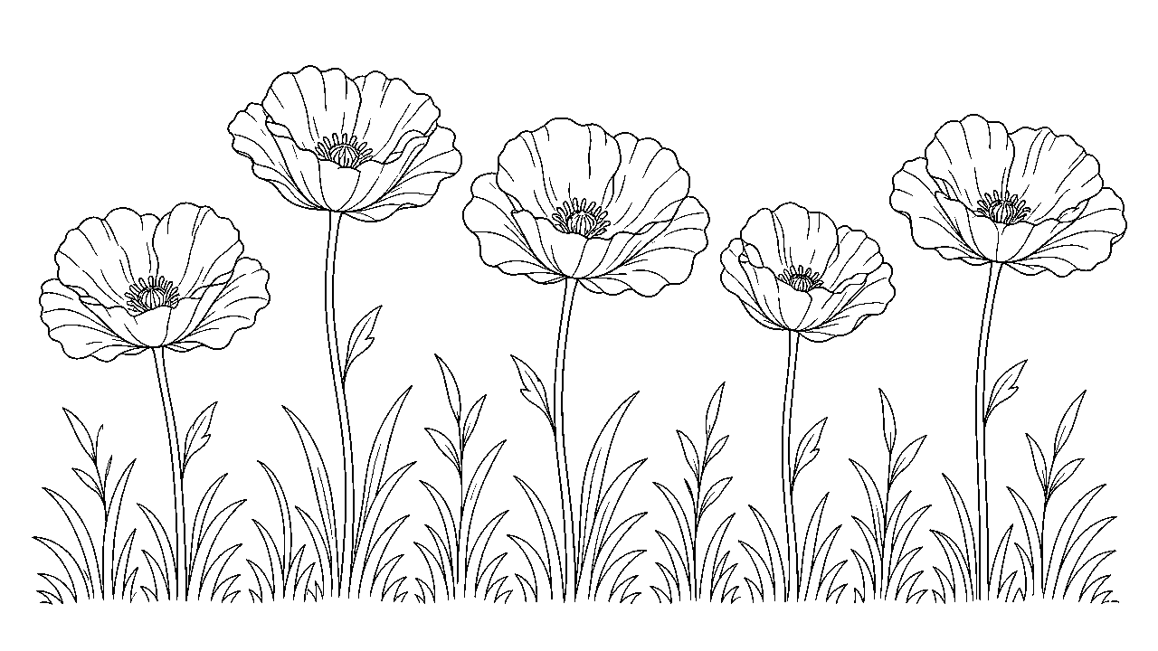 Poppy Flower Field