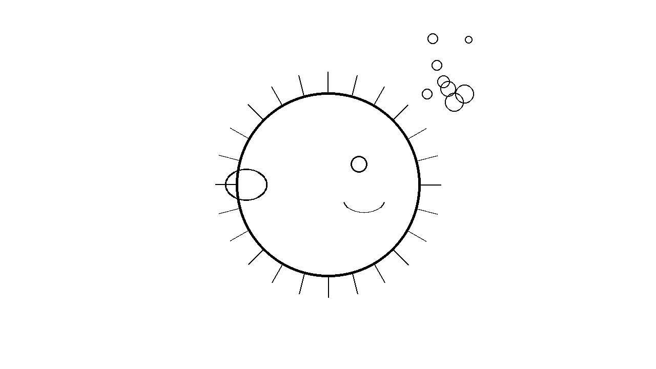 Pufferfish Spiky Coloring Page
