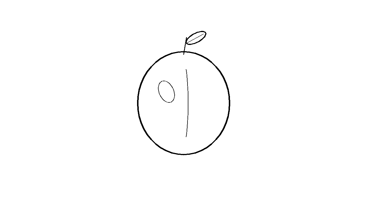 Purple Plum Fruit Coloring Page