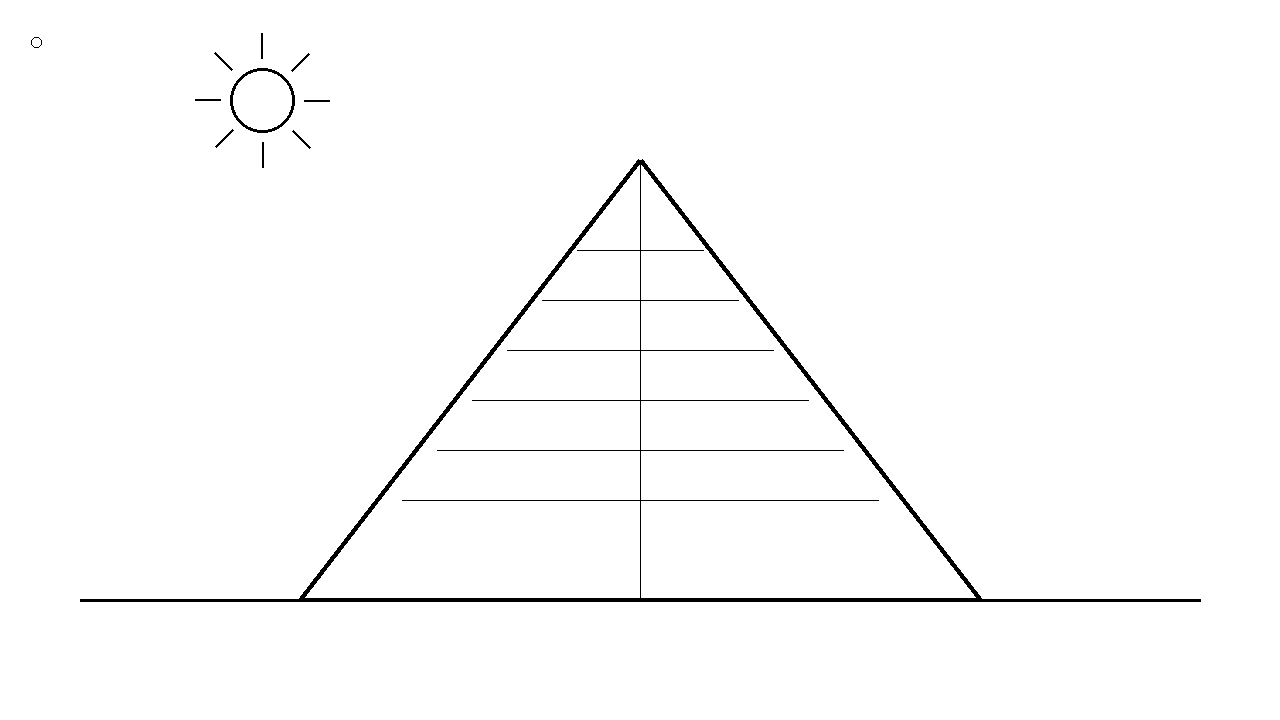 Pyramid Desert Sun Coloring Page