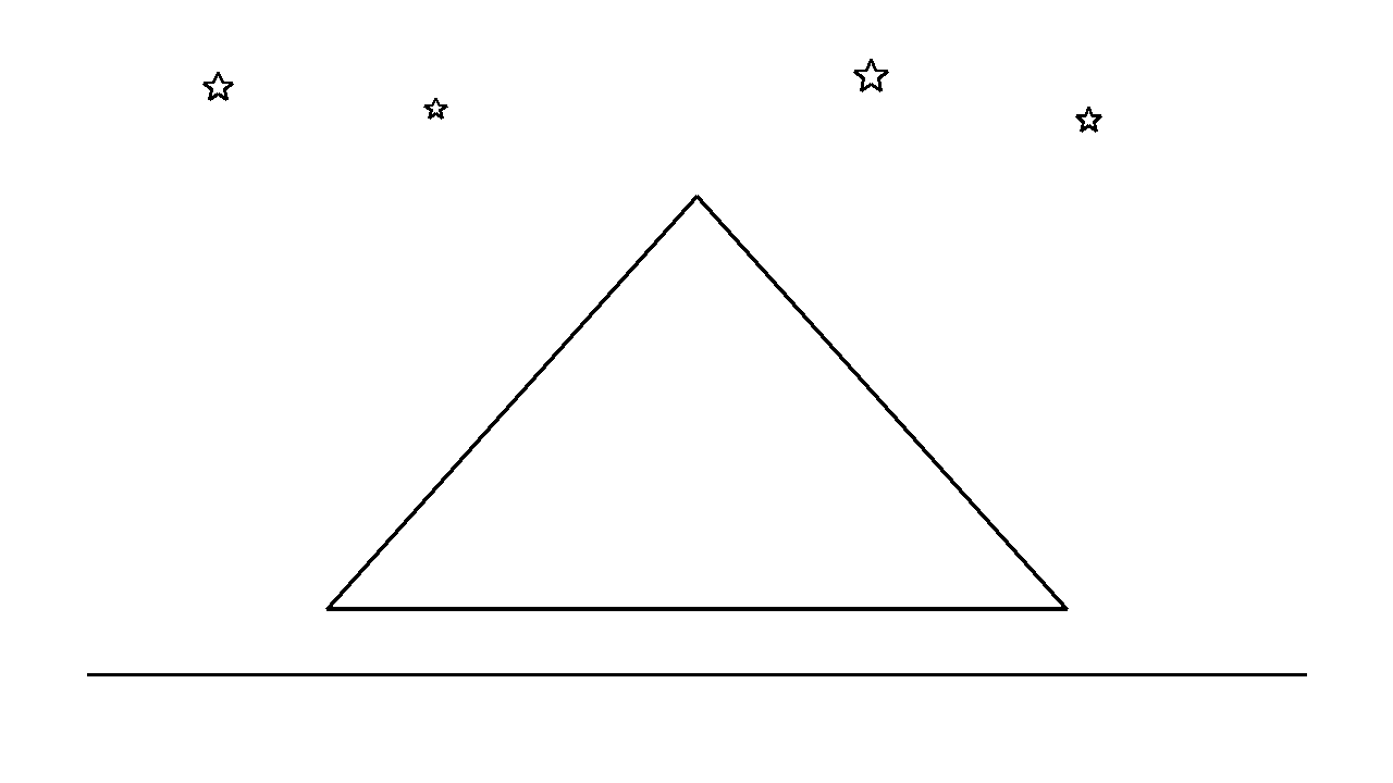 Pyramid Night Stars Coloring Page
