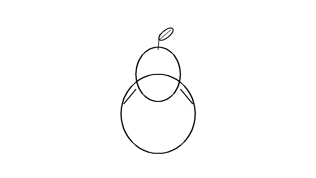 Ripe Pear Fruit Coloring Page