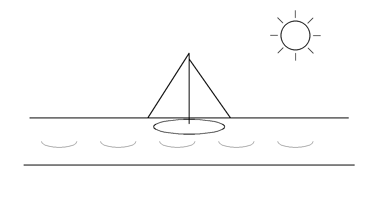 Sailboat Horizon Coloring Page