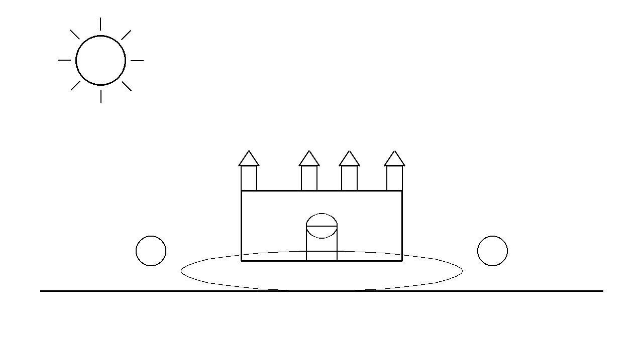 Sandcastle Towers Coloring Page