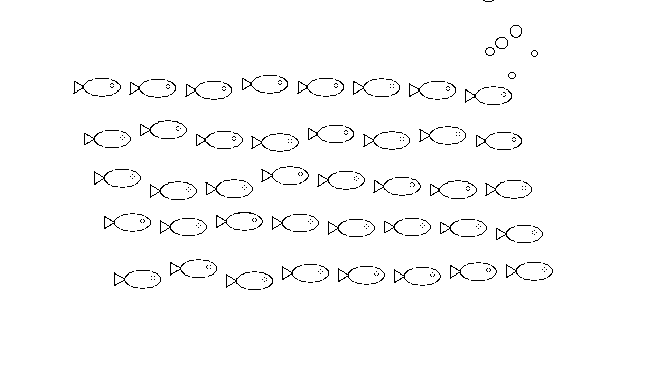 School Of Fish Coloring Page