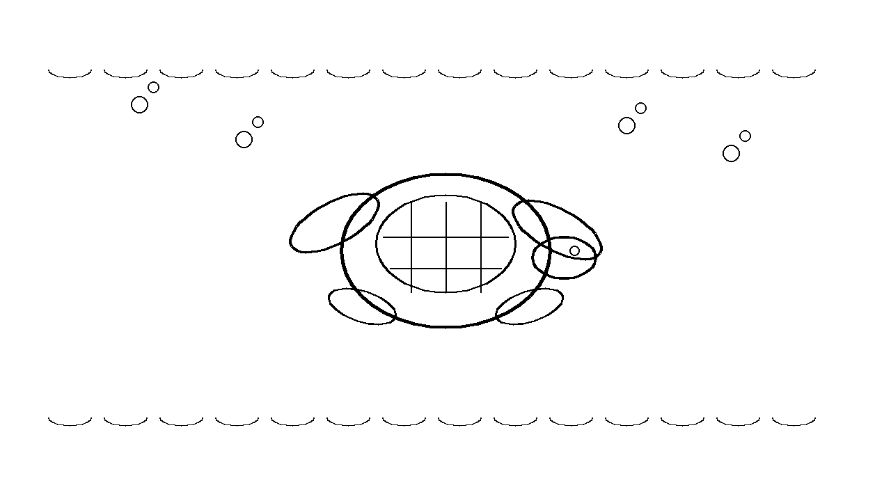 Sea Turtle Swimming Coloring Page