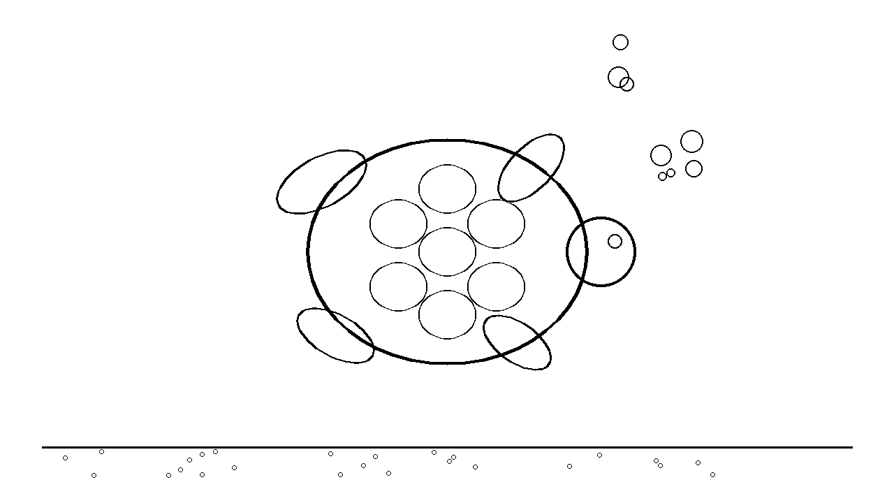 Sea Turtle Swimming Coloring Page