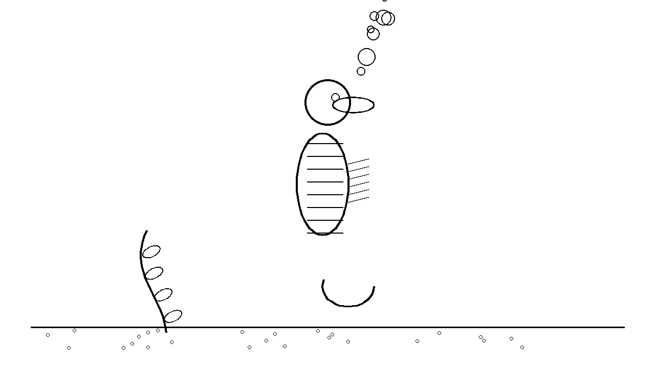 Seahorse Underwater Coloring Page