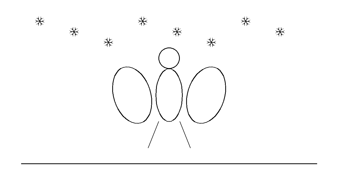 Snow Angel Print Coloring Page