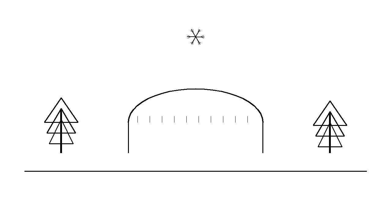 Snowy Footbridge Coloring Page