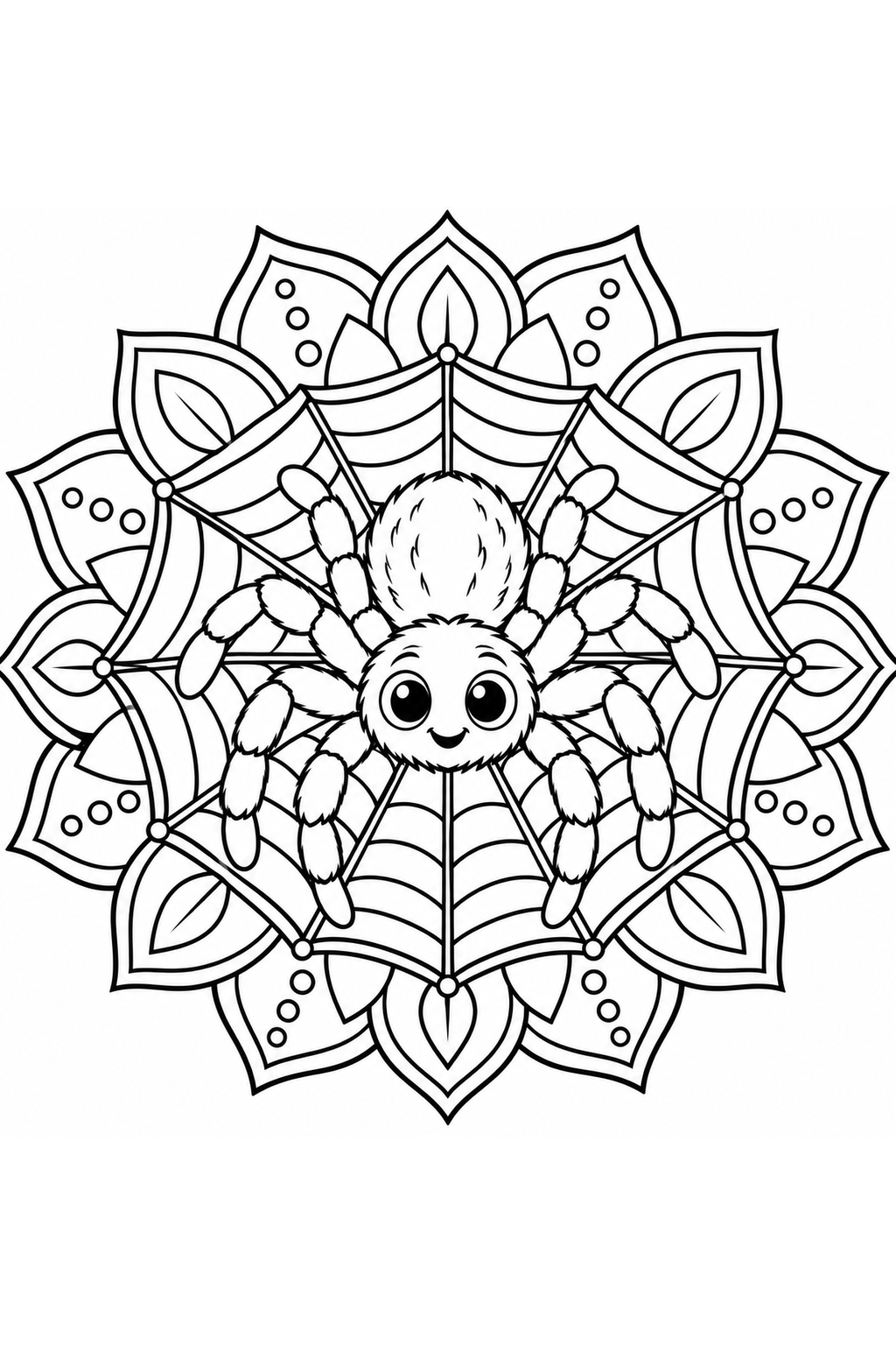 Spider Mandala Coloring Page