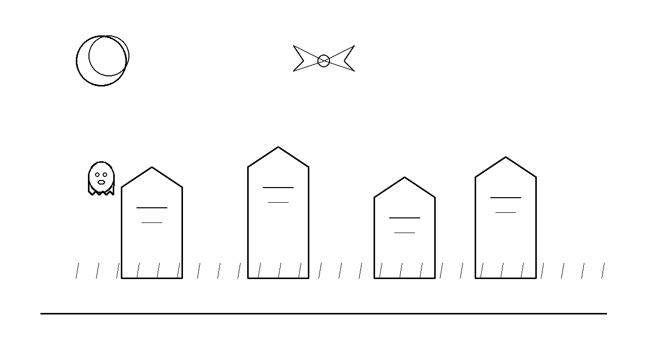 Spooky Gravestones Coloring Page