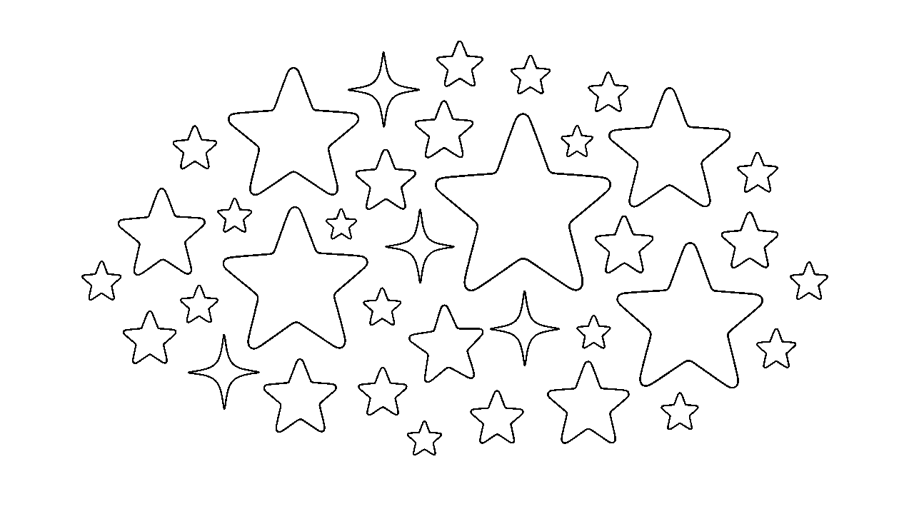 Star Cluster Sparkle Coloring Page