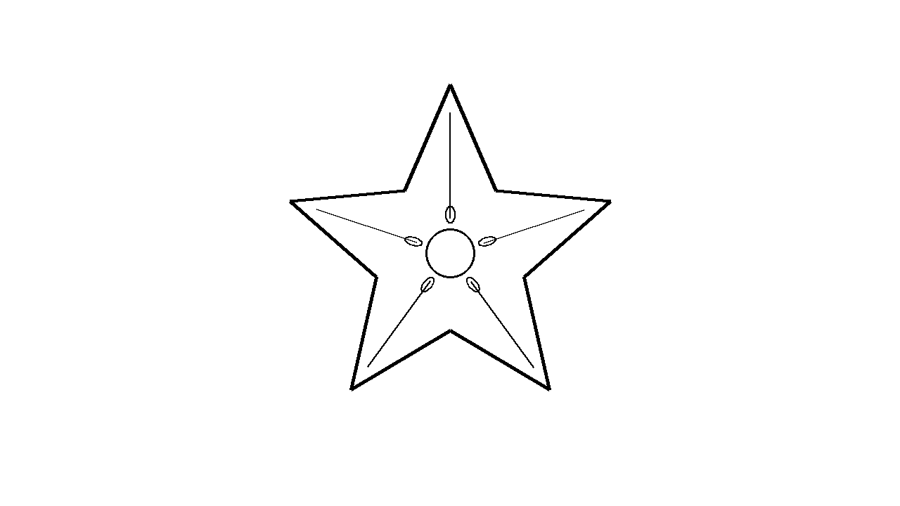 Starfruit Slice Star Coloring Page