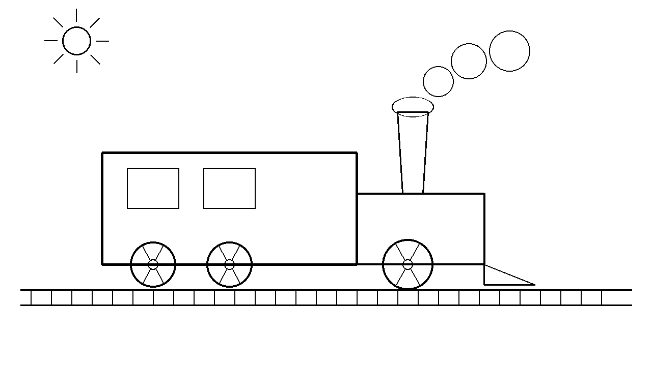Steam Train Engine Coloring Page