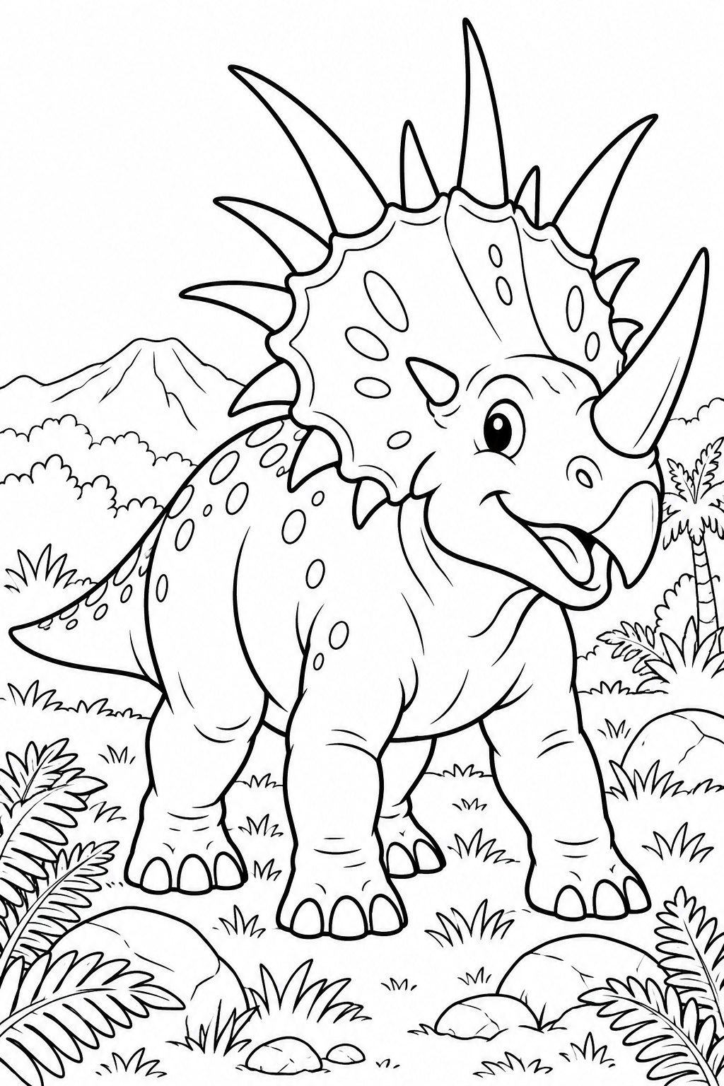 Styracosaurus Frill Coloring Page