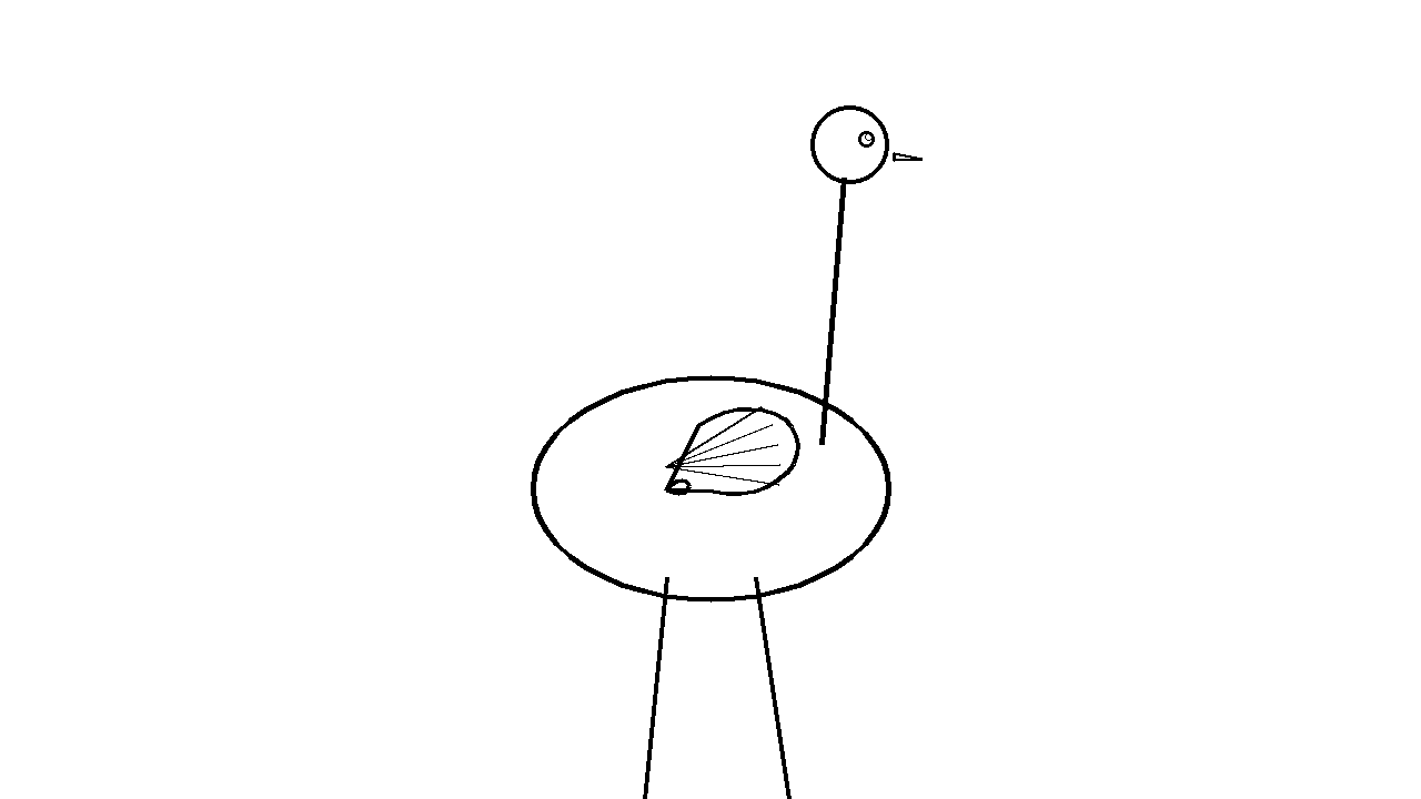 Tall Ostrich Bird Coloring Page