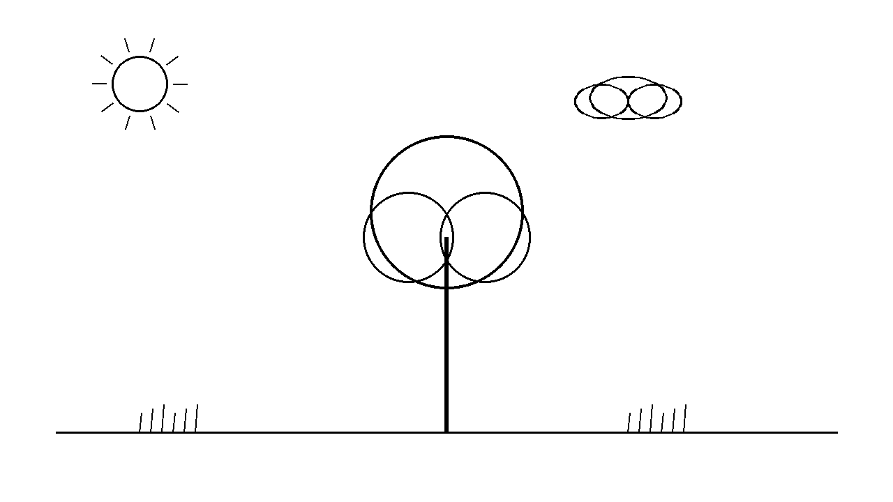 Tall Tree Landscape Coloring Page