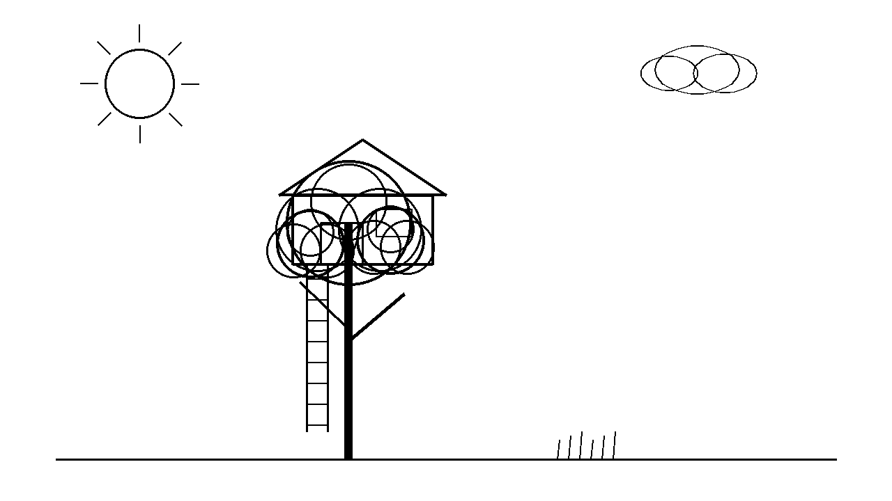 Treehouse Adventure Coloring Page
