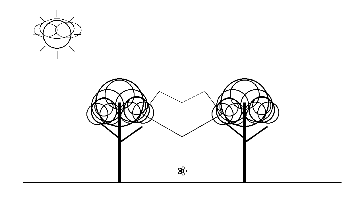 Twin Trees Heart Coloring Page