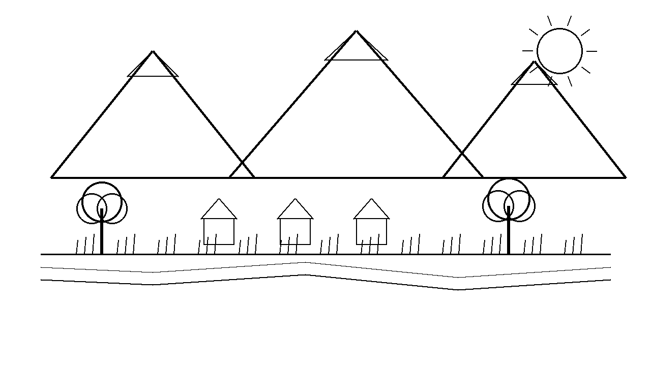 Valley Meadow Nature Coloring Page