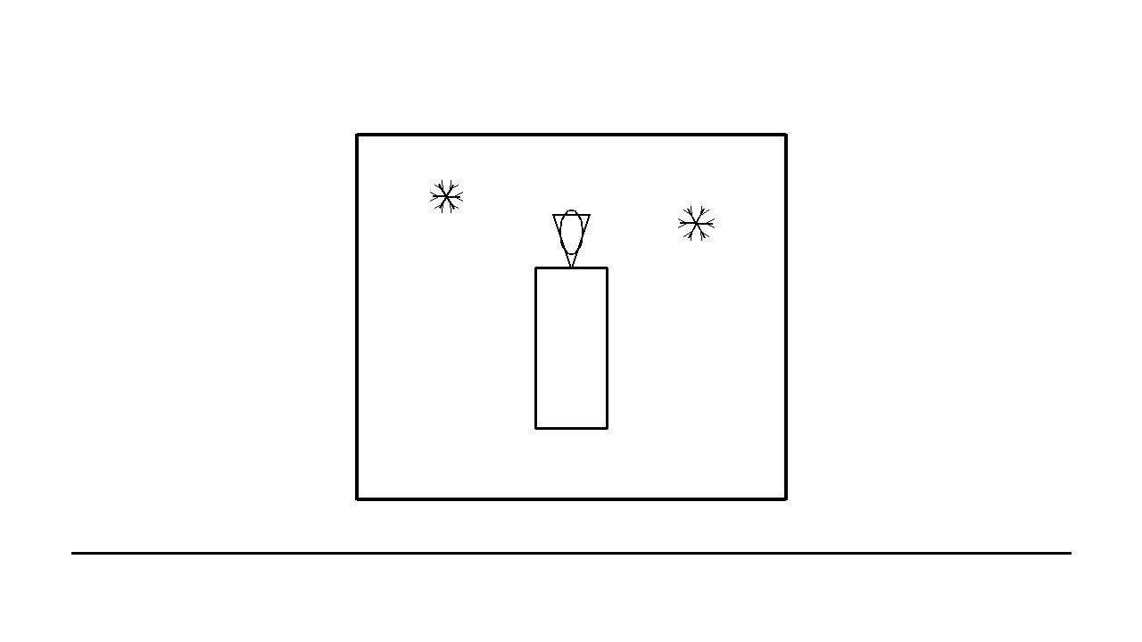 Winter Candle Window Coloring Page