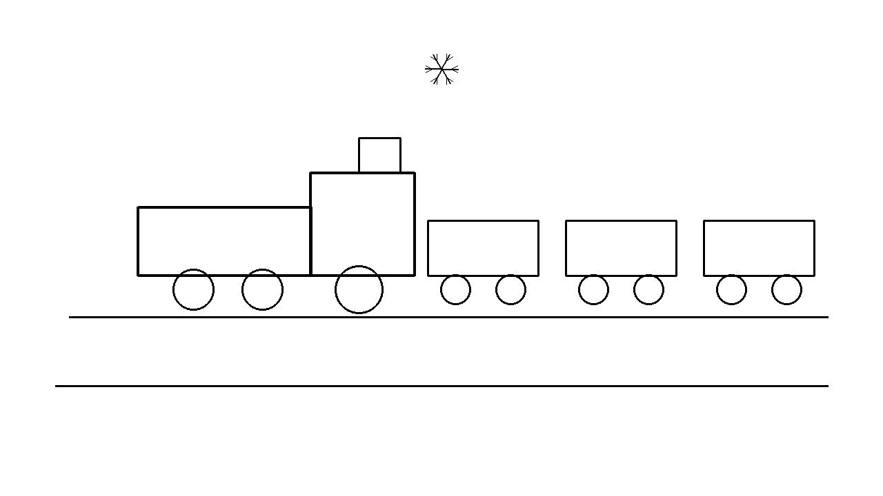 Winter Train Engine Coloring Page
