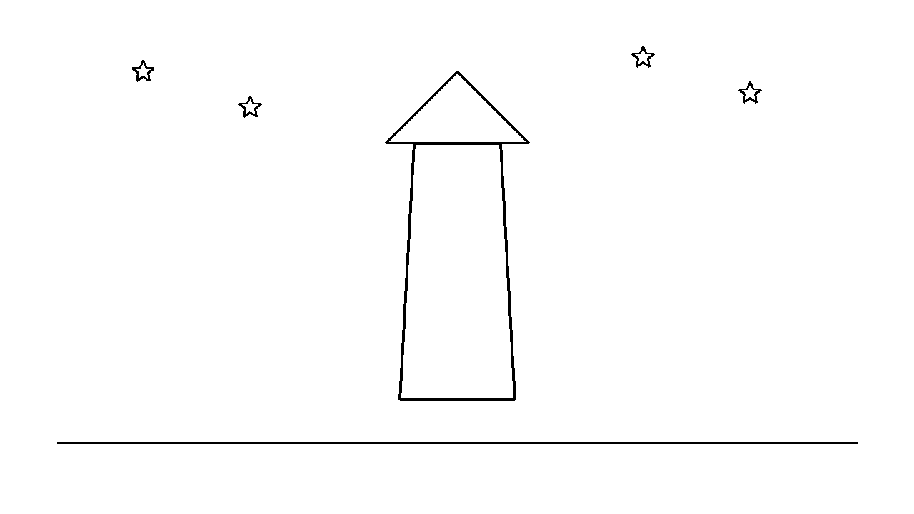 Wizard Tower Stars Coloring Page